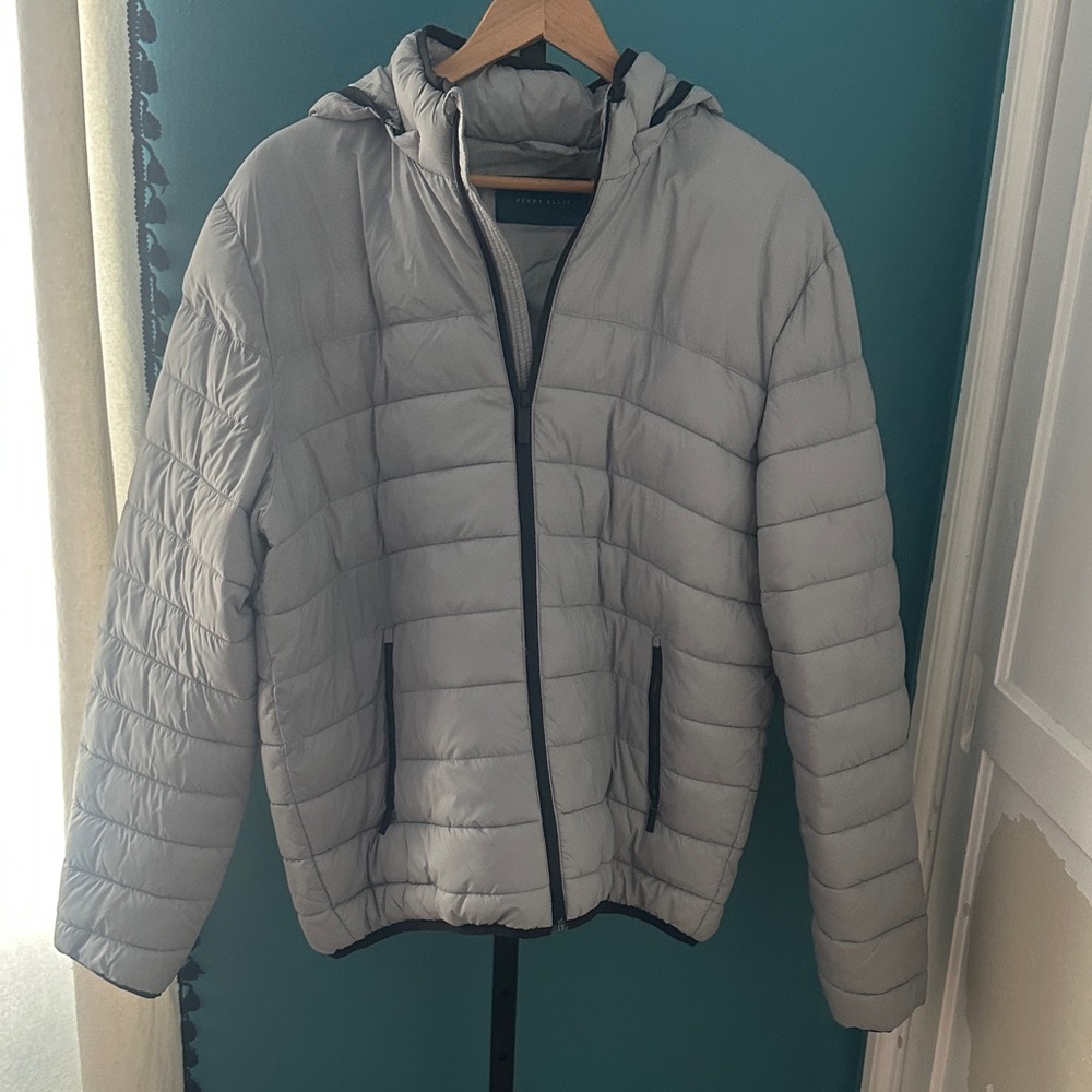 Perry Ellis Gray Puffer Jacket